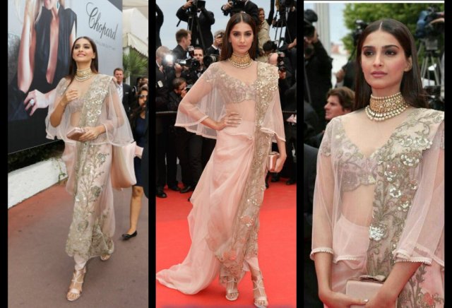 Sonam-Kapoor-in-Anamika-Khanna-Saree-at-Cannes-2014-Red-Carpet-beauty-and-fashion-freaks1